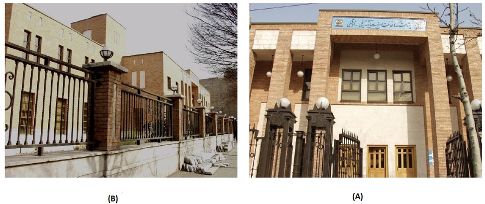 Fig11. Southern door (a) and southern façade of building of Research Center for Conservation of Cultural Relics (RCCCR) after official opening in 2005.